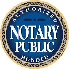 Notary Public seal in blue with "Authorized" and "Bonded" text. Miami Notary Public